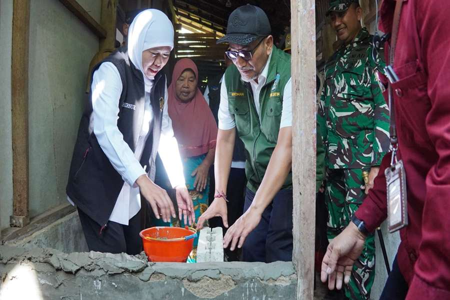 Gubernur Khofifah Apresiasi Program Rutilahu Kolaborasi Kodam V/Brawijaya Sasar Renovasi 158 Rumah di Pacitan